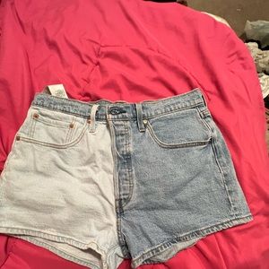levi denim shorts- brand new- button up - size 31